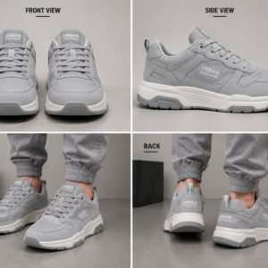 Cloud Grey Minimal Sneakers