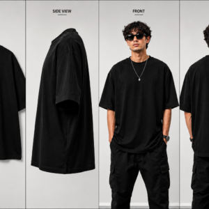 PRODUCT NAME  Jet Black Oversized Premium T-Shirt