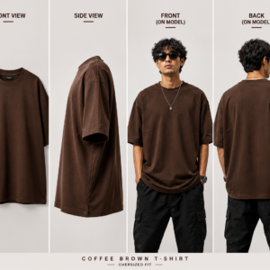 Coffee Brown Oversized Premium T-Shirt
