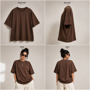 Mocha Brown Premium Oversized Top For Women