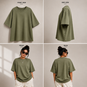 Olive Sage Fashion Oversized Top For Women