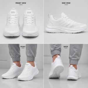 Arctic White Running Shoes