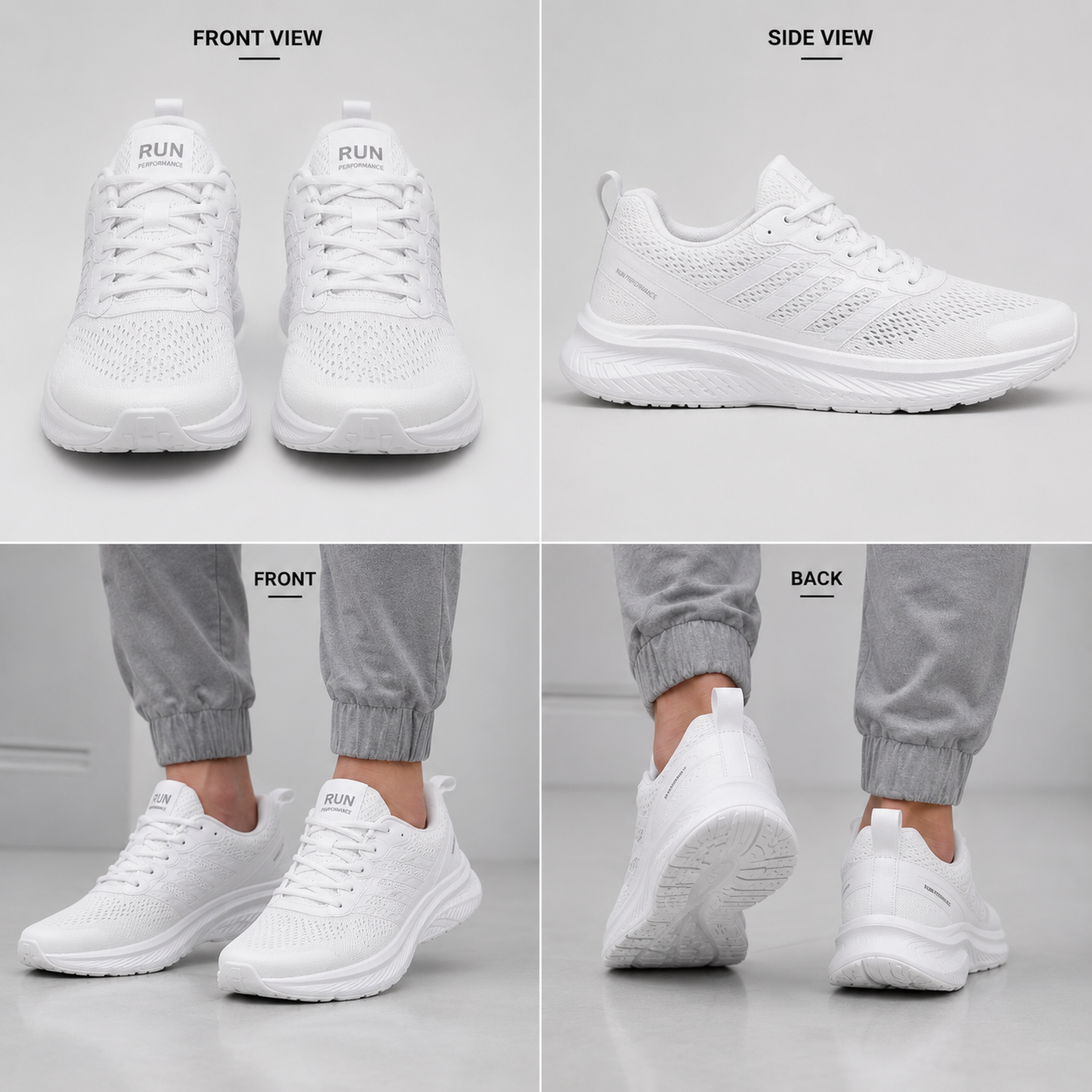 Arctic White Running Shoes
